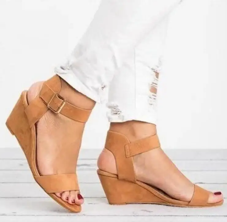 

Women Shoes Women Sandals Wedges Sandals Women's Platform Sandals New Wedges Heels Buckle Gladiator Sandals Summer Ladies Shoes