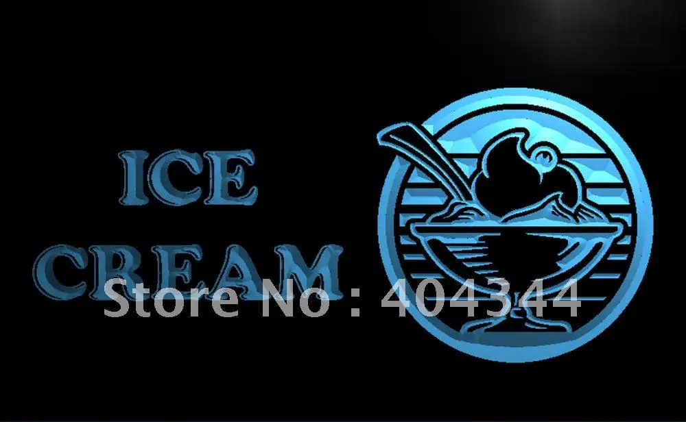 LB185 OPEN Ice Cream Cafe Display LED Neon Light Sign Home Decor Crafts LB185 OPEN Ice Cream Cafe Display LED Neon Light Sign Home Decor Crafts