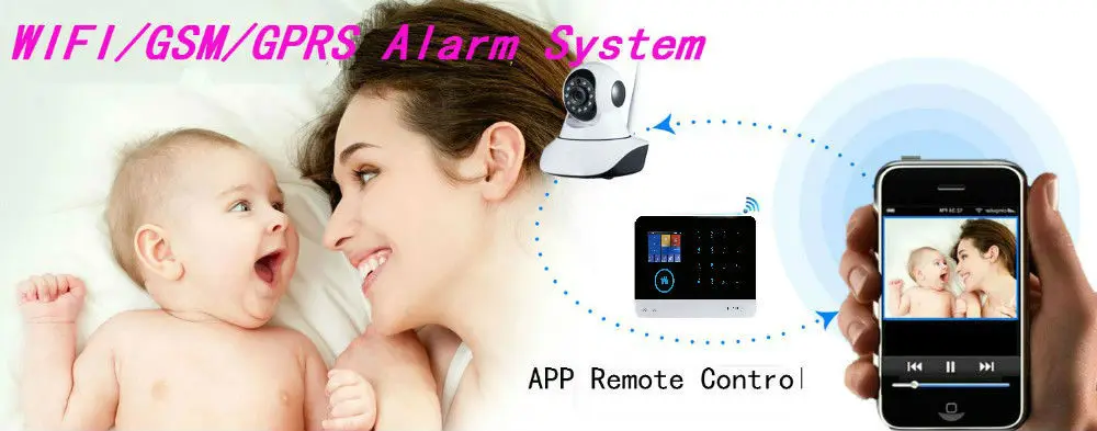Alarme do Assaltante Sistema de Segurança Vigilância ao ar Smartyiba Controle Wifi Gprs Rfid Casa Livre Indoor Câmera ip Sirene App Gsm 2 Smartyiba controle app wifi gsm gprs rfid