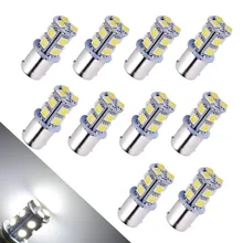 10 шт. s25 1156 светодиодный указатель поворота B 12 V 1157 BAY15D 5050 13 SMD BA15S P21W светодиодный фары заднего тормоза, сигнализирующий фонарь белого цвета