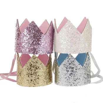 

11 Colors Baby Girls Children Toddler Supreme Crown BIrthday Headdress Floral Headwear Accessories Head Band Cute Kids Hair Wear