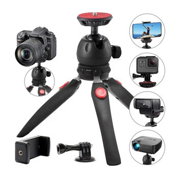 

For gopro micro single motion camera tripod mobile phone live desktop bracket aluminum alloyalloy telescopic mini tripod M8# red
