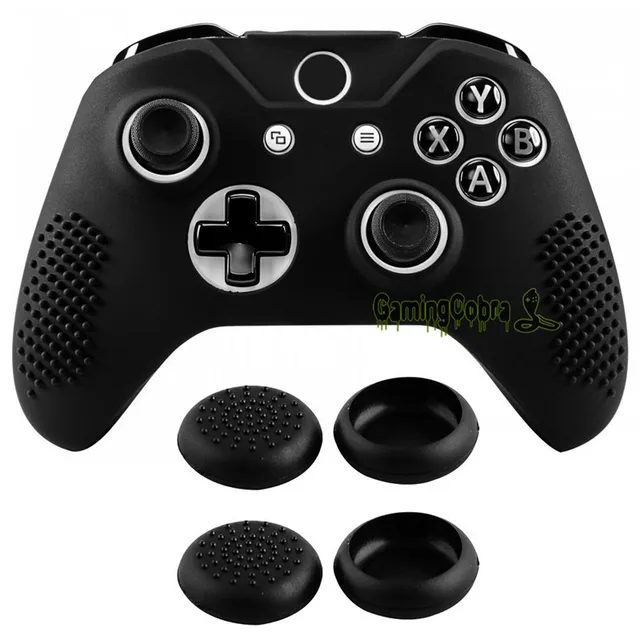 Special Price Soft Anti-slip Silicone Controller Cover Skins Thumb Grips Caps Protective Case for Xbox One X / for Xbox One S Controller Black