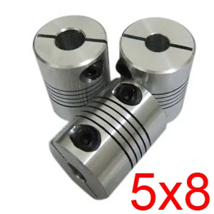 

5pcs/lot Coupler 5mm to 8mm Flexible Shaft Coupler 5*8mm Flex Clamp Shaft Coupling Connector Diameter 25mm Length 30m