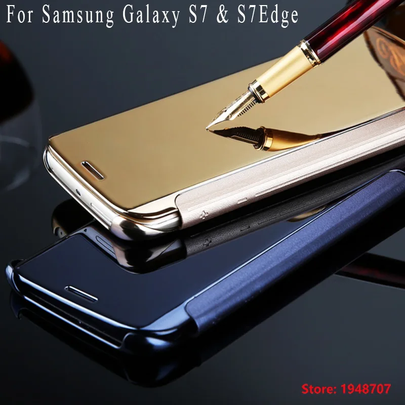 bilder für Für Samsung Galaxy Galxy S7 S7 Rand Fall Spiegel Screen Flip Ledertasche Für Samsung S7 S7 Rand Spiegel Smart Clear View abdeckung bilder für Für Samsung Galaxy Galxy S7 S7 Rand Fall Spiegel Screen Flip Ledertasche Für Samsung S7 S7 Rand Spiegel Smart Clear View abdeckung