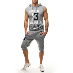 ZOGAA Tracksuit Mens Sets Zipper Hooded Sleeveless Sweatshirt Jacket and Pants Sets Suit Plus Size S-3XL men clothes 2019 ZOGAA Tracksuit Mens Sets Zipper Hooded Sleeveless Sweatshirt Jacket and Pants Sets Suit Plus Size S-3XL men clothes 2019