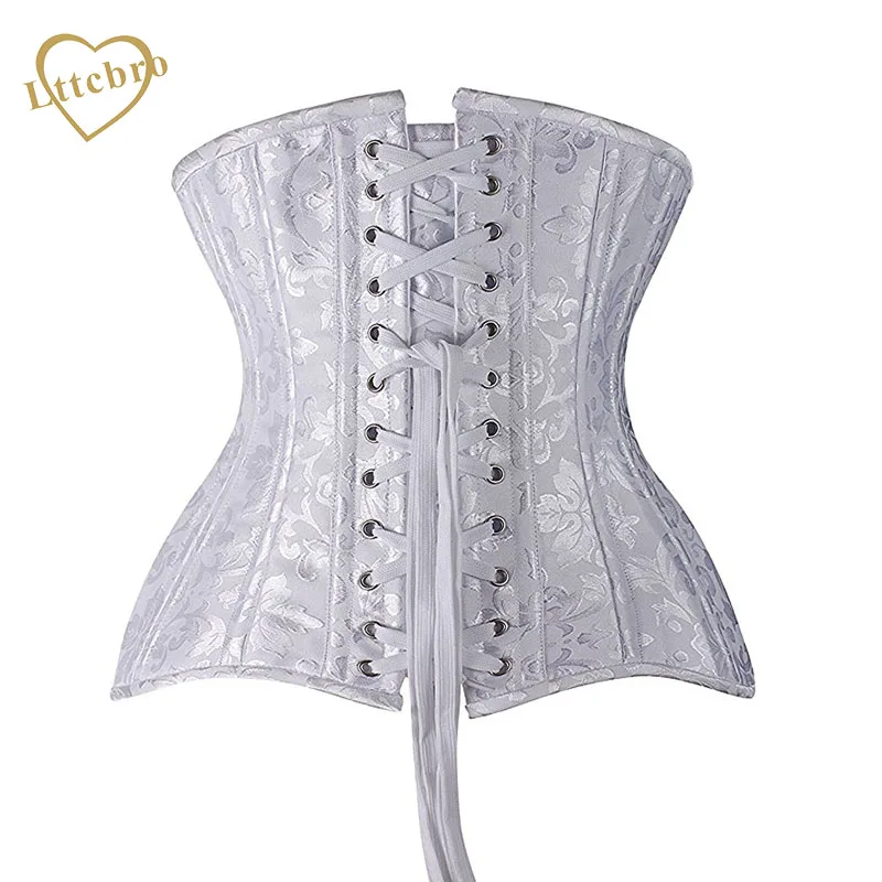 Steel Boned Corsets Longline Heavy Duty Waist Corset Shaper Underbust Corset Bustier Black
