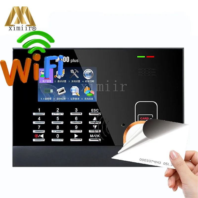 

ZK M300Plus RFID Card Time Attendance With WIFI Biometric Time Recording Employee Attendance Time Clock With Free Software SDK