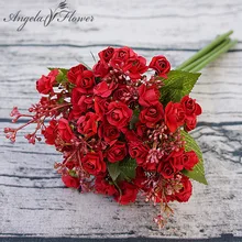 Японский стиль, смешанный мини-цветок из бумаги и искусственный цветок-шип для свадьбы, невесты, ручной Букет цветов, украшение своими руками, 1 букет