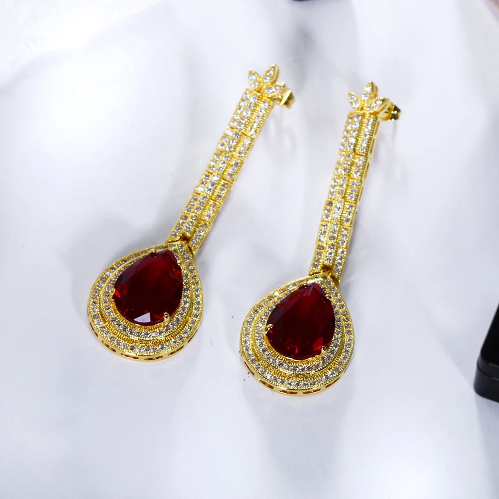 big water drop stone earrings (6)