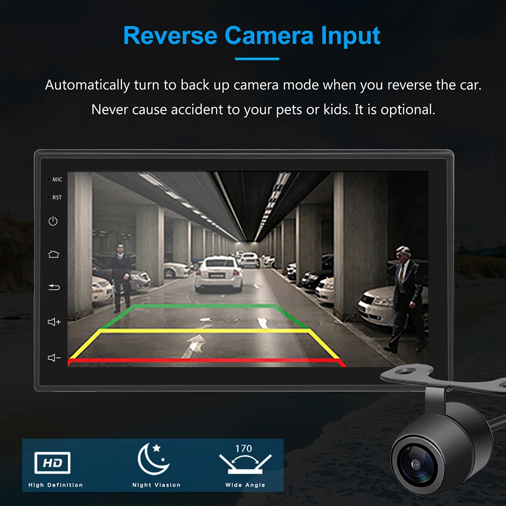 Универсальный автомобильный радиоприемник 7 дюймов 2 Din Android 8 1 1080P для NISSAN TOYOTA