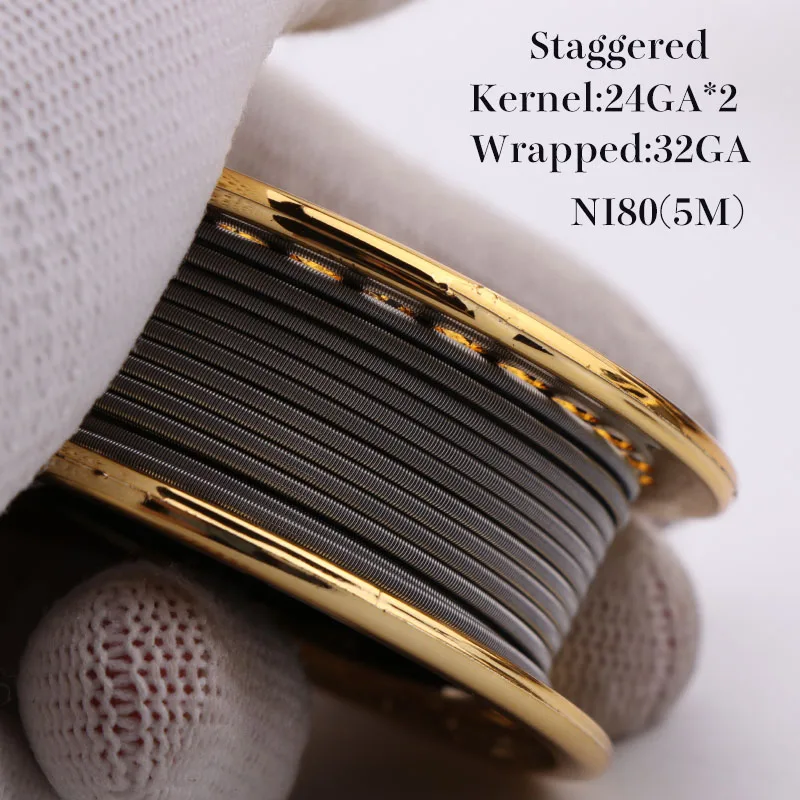 XFKM NI80 5m/roll плавленый Clapton для RDA RBA Ремонтопригодный атомайзер электронная