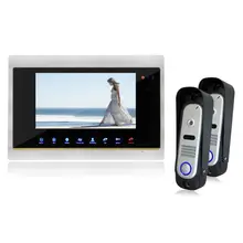 Homefong 7″ LCD Touch Key Monitor Video Door Phone Intercom System High Resolution with IR Sensor Night Vision Home Intercom