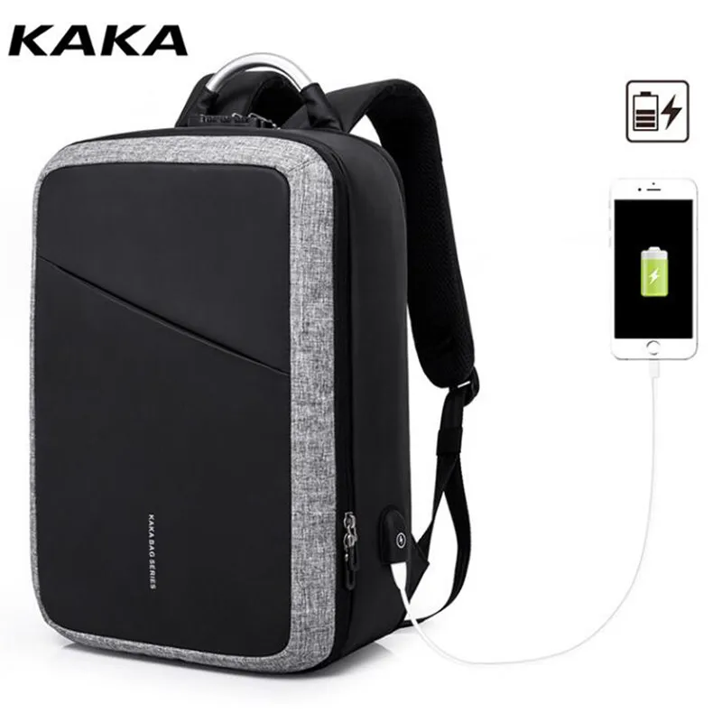

KAKA 2019 New Men's Backpack Anti-theft Laptop Bag Large Capacity Travel Backpacks Business 15.6-inch Computer USB Backpack Z965