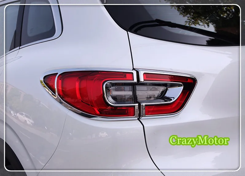 ABS Chrome Rear Tail Light Cover Trim accessories For Renault Kadjar 2015 2016 2017 font b