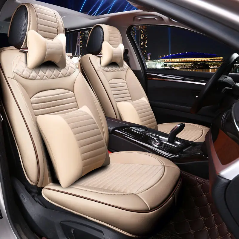 5 сидений(передние и задние) Стильный чехол для автомобиля Benz A B180 C200 E260 CL CLA G GLK300 ML S350/400 класс, кожа высокого волокна
