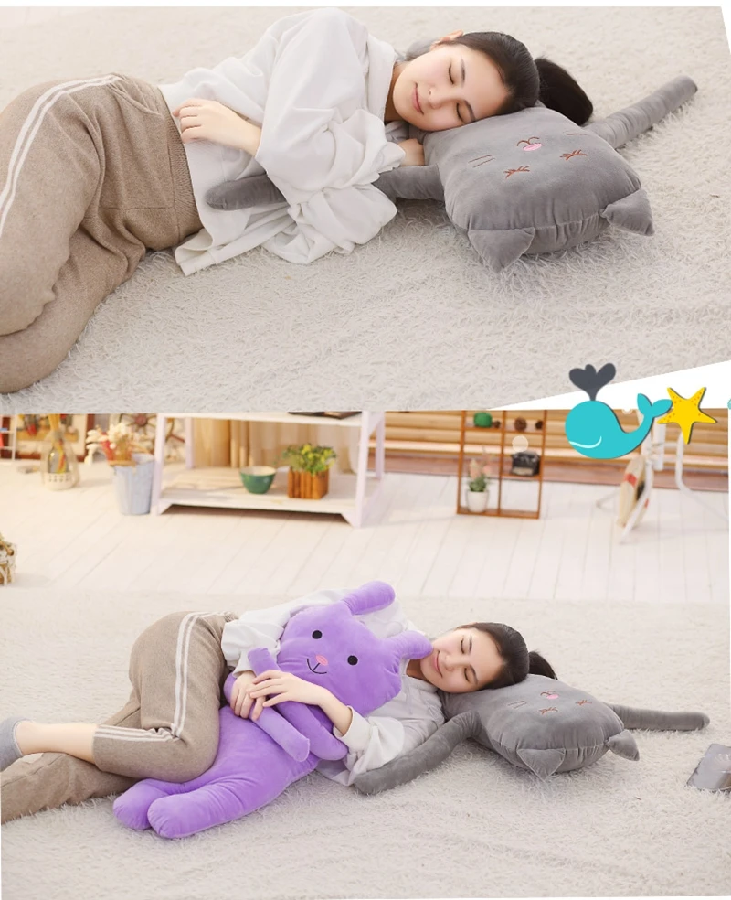 Kawaii anime cat bear pig bunny plush doll big stuffed soft cartoon animals pillow toy nap cushion for baby gift 39inch 100cm DY50248 (4)