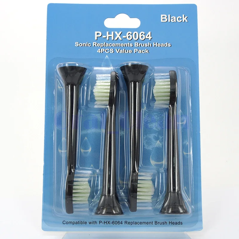 12 шт. Электрический Зубная щётка черных точек полоски для Замена для Philips Sonicare DiamondClean FlexCare HX6064/94