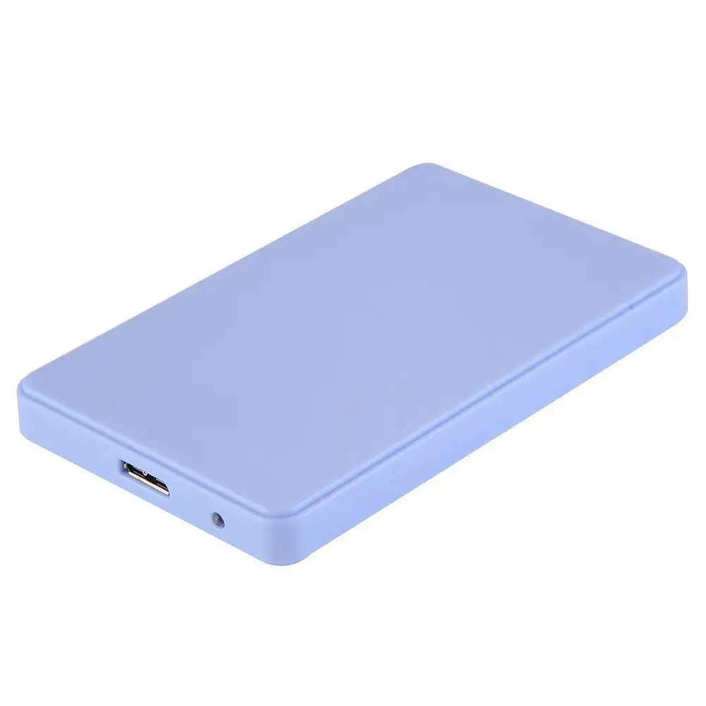 3 Colors 2.5" USB 3.0 SATA HD Box 1TB HDD Hard Drive External Enclosure Case Support Up to 2TB Data transfer backup tool - Цвет: Синий