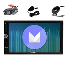 2 Din Car Stereo Android 6.0 7”Full touch screen Car Radio Player GPS Navigation NO-DVD 1080P Video/WiFi/Mirrorlink+Dual Camera