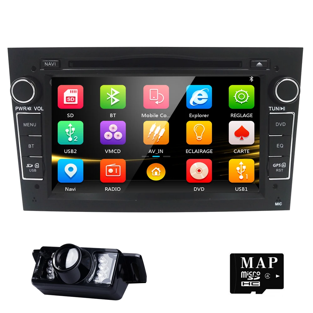 

2Din AutoRadio Car DVD Multimedia Player for Grey Silver Black Opel Vectra Corsa D Astra H Steering-Wheel AudioVideo RDS CAM DAB