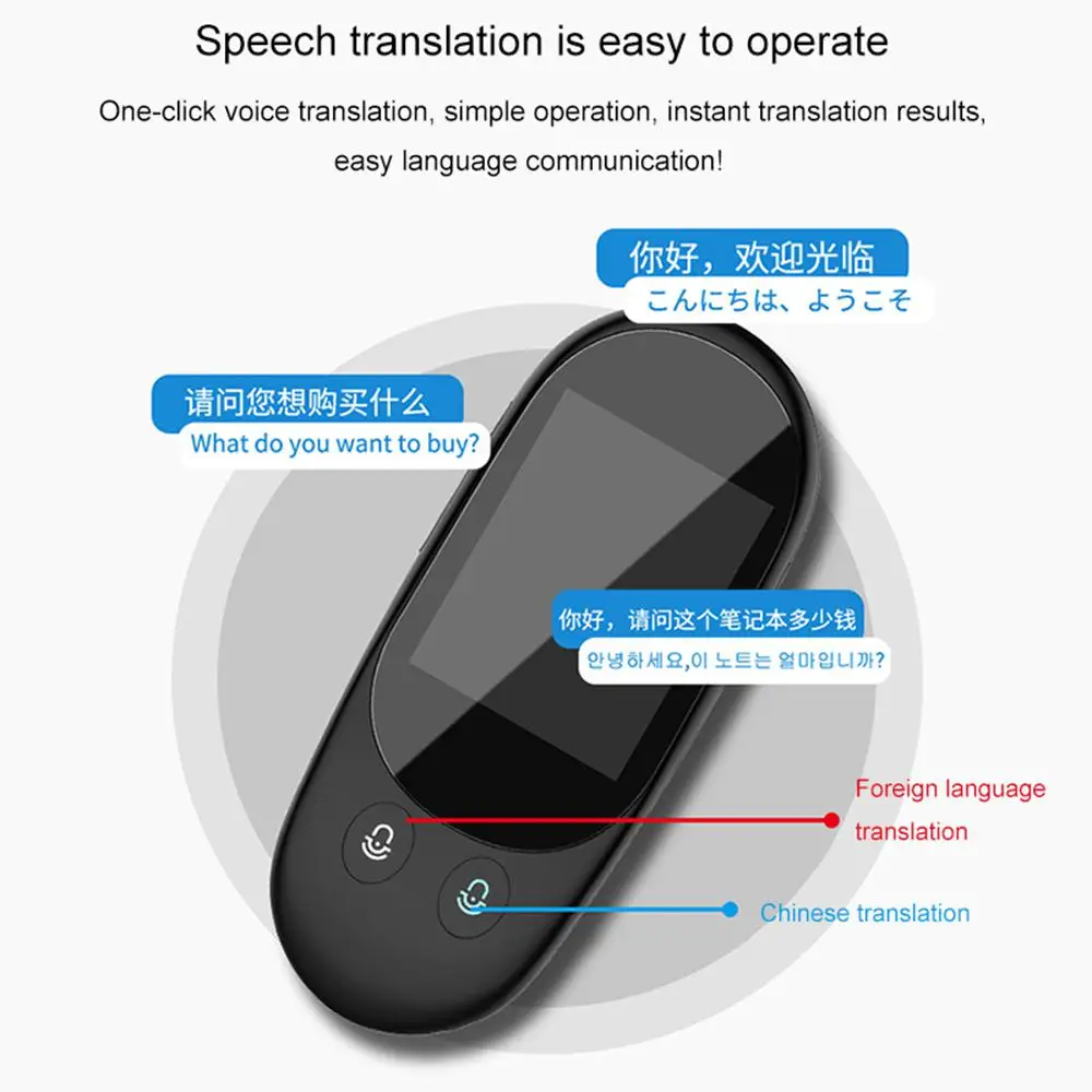 Голосовой фото переводчик 2," сенсорный экран wifi 4 Гб памяти 1500 мАч 128 языков автономный перевод для путешествий и бизнеса
