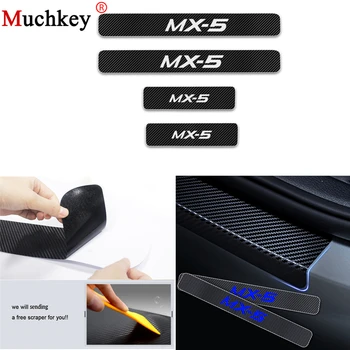 

Auto Part Car Accessories For Mazda MX-5 MX 5 MX5 Car Door Sill Scuff Plate Door Threshold Plate Carbon Fiber Vinyl Sticker 4PCS
