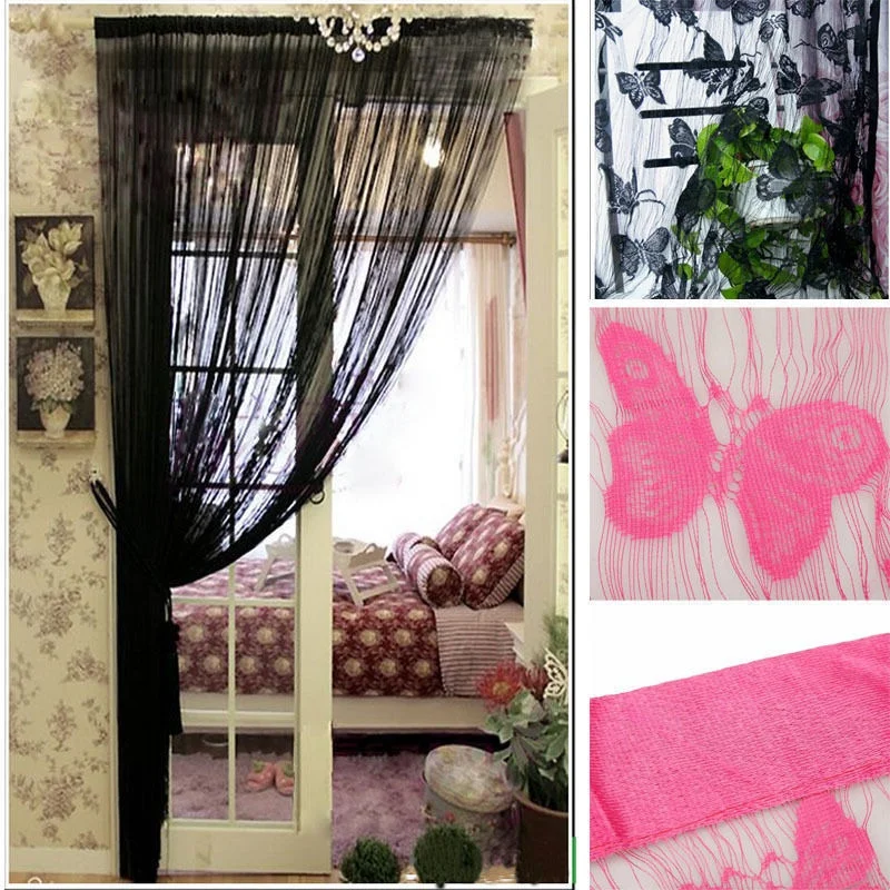 21m String Curtain Tassel Window Door Decor Panel Divider Yarn String Curtain Living Room Bedroom Kitchen  (7)