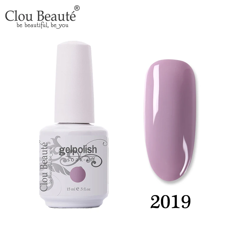 Clou Beaute Gellak UV 15 мл полуперманентный лак для ногтей гель основа и верхнее покрытие замочить от ногтей Живопись гель лак для ногтей - Цвет: 2019