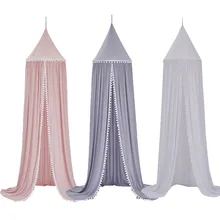 Детская Хлопковая москитная сетка, детские игровые палатки для новорожденных, детская кроватка, сетка, украшение для детской комнаты, для девочек, принцесса, игровые палатки