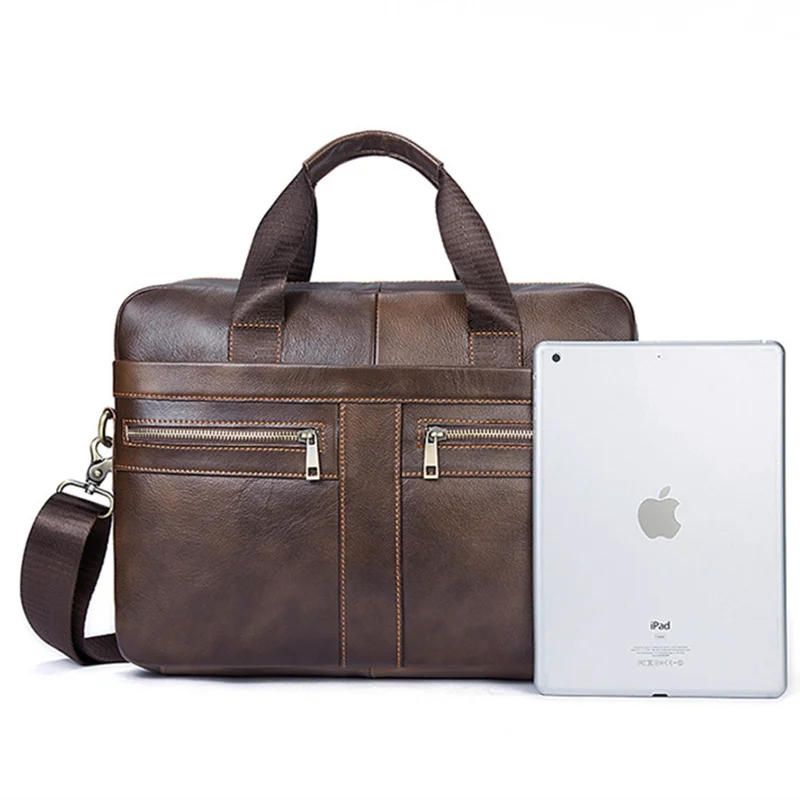 الرجال حقائب جلد طبيعي أزياء الكتف Crossbody رسول بولسا محمول سفر الأعمال مفكرة الذكور متعددة جيب هدية