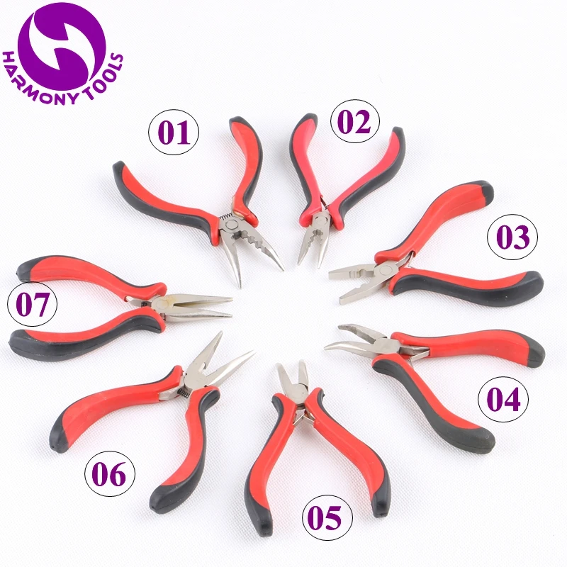 Red&Black Handle Hair Pliers