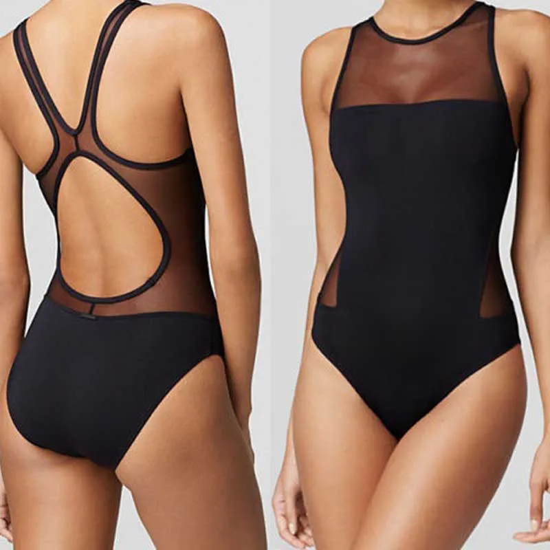 Patchwork Swimwear Women 2017 One Piece Black Sexy Mesh Hollow Out Swimsuit One Piece Push Up Swimwear Plus Size Monokini plus-size-black-swimsuit : image Patchwork Swimwear Women 2017 One Piece Black Sexy Mesh Hollow Out Swimsuit One Piece Push Up Swimwear Plus Size Monokini plus-size-black-swimsuit