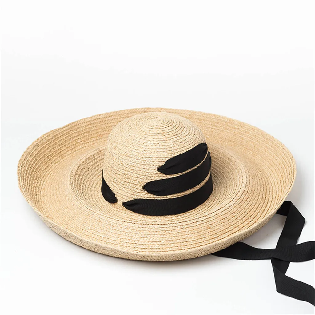 Летние солнечные шапки складные соломенная шляпа כובעים соломенная Шляпа шляпа пляж Пляжные УФ Защита от солнца, Женский козырек шапка#3