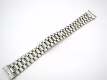 CARLYWET – Bracelet en acier inoxydable Bracelet de montre avec fermoir à déploiement, 20mm, liens à vis incurvés solides