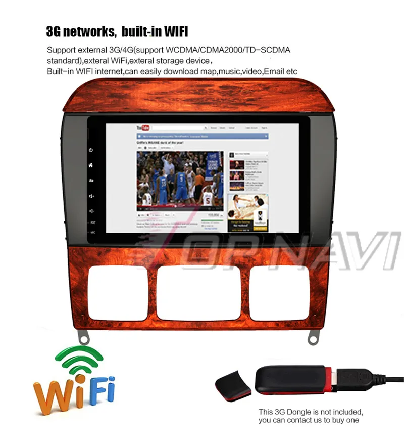 android car radio 7inch 2din For Benz S-W220 2001