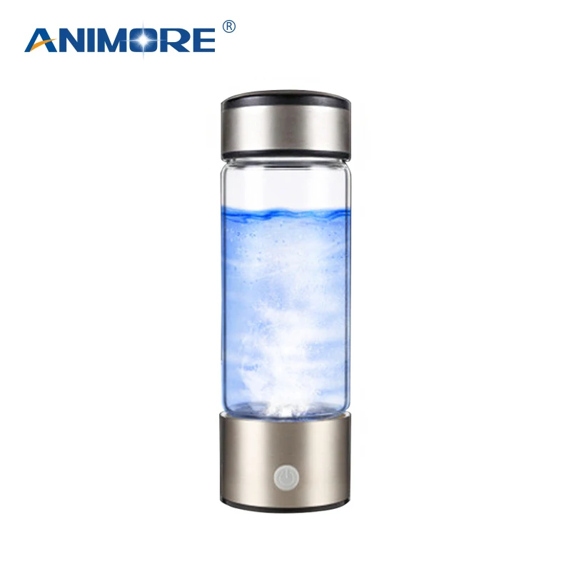 Цена ANIMORE портативный богатый водород бутылка для воды USB Перезаряжаемый богатый водородный генератор воды Электролизный ионизатор воды RHW 01