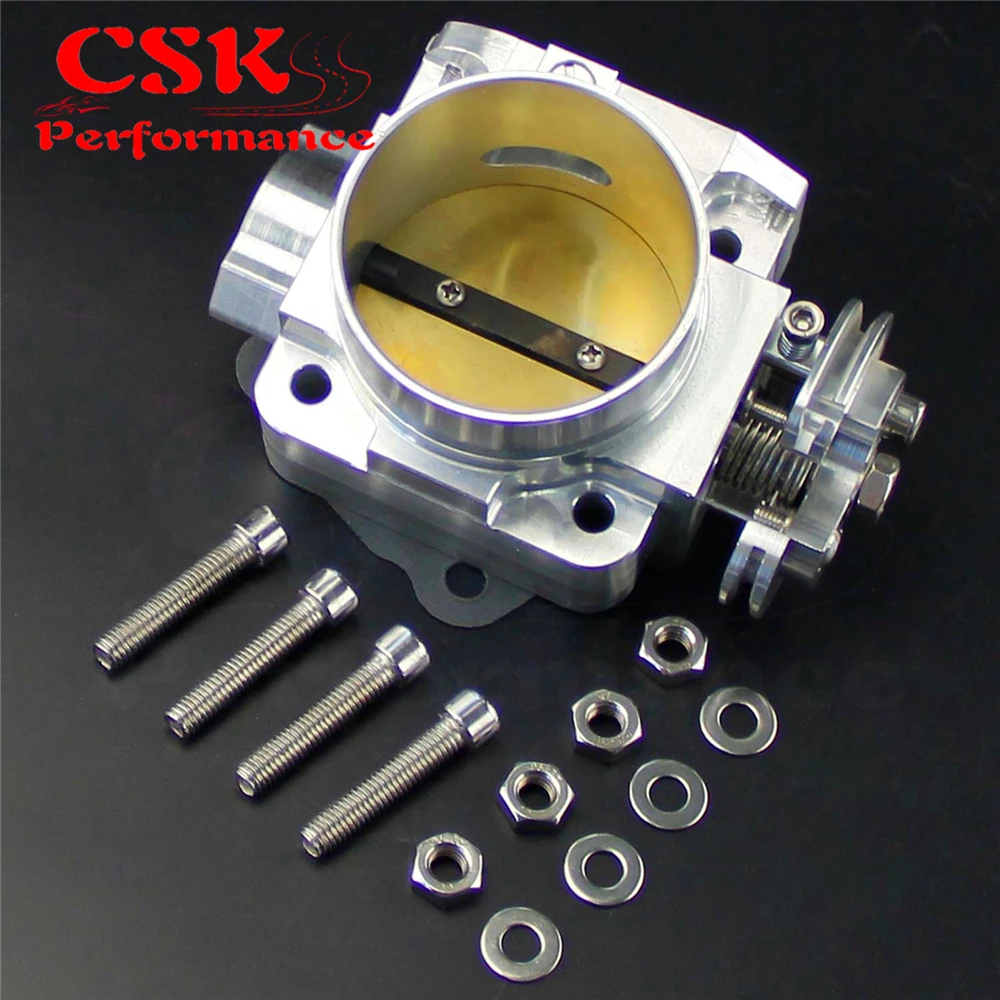 70MM Aluminum Throttle Body Fits For Mitsubishi Lancer 4G63 EVO 1 2 3
