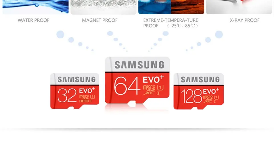 Карта памяти SAMSUNG EVO Plus 8 ГБ/32 ГБ/SDHC 64 Гб/128 ГБ/256 ГБ/SDXC Micro SD TF карта класс 10 Microsd C10 UHS-1 карты