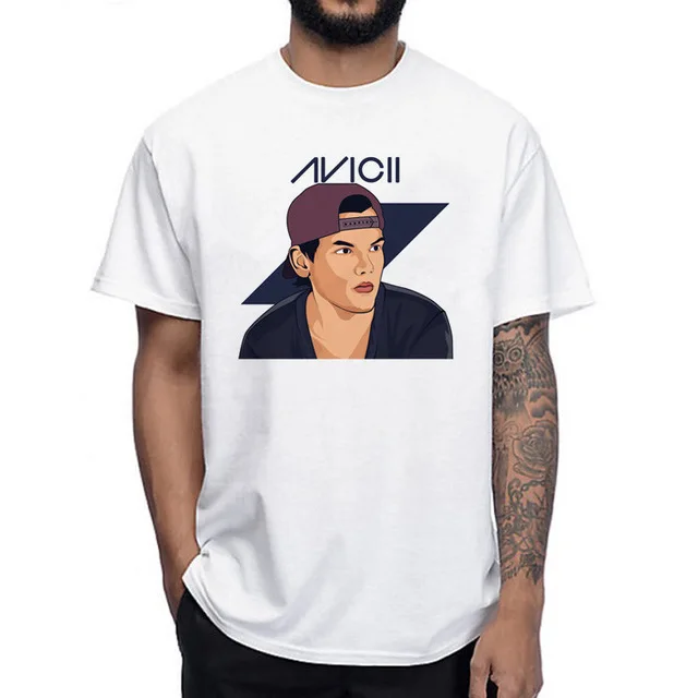 Новые моды Dj футболка Avicii Rip Avicii печати Человек футболка моды вентилятор Футболка летние шорты рукавами футболки для Menwomen - Цвет: 1