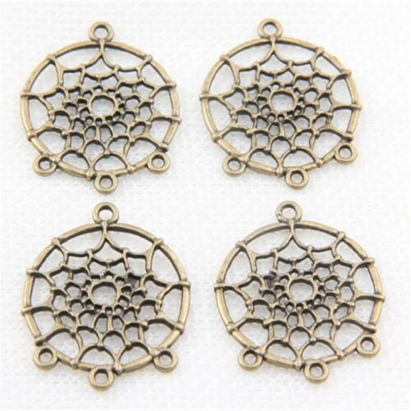 

12Pcs bronze gold-plated dream pendant jewelry production found 34x28mm