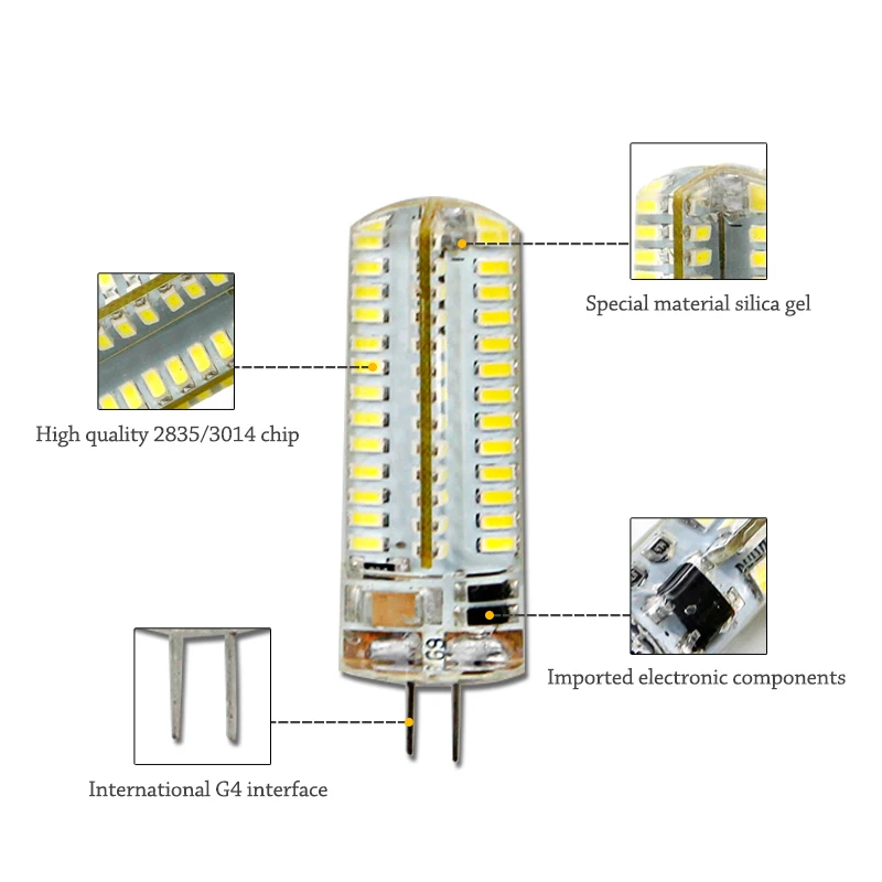 10 Unids/lote 220 V Bombillas G4 LLEVÓ Las Luces Para El Hogar Led G4 12 v 3 w 4 w 5 w 6 w 7 w 9 w 10 w Lamparas Led Bombilla de Iluminación centro de atención