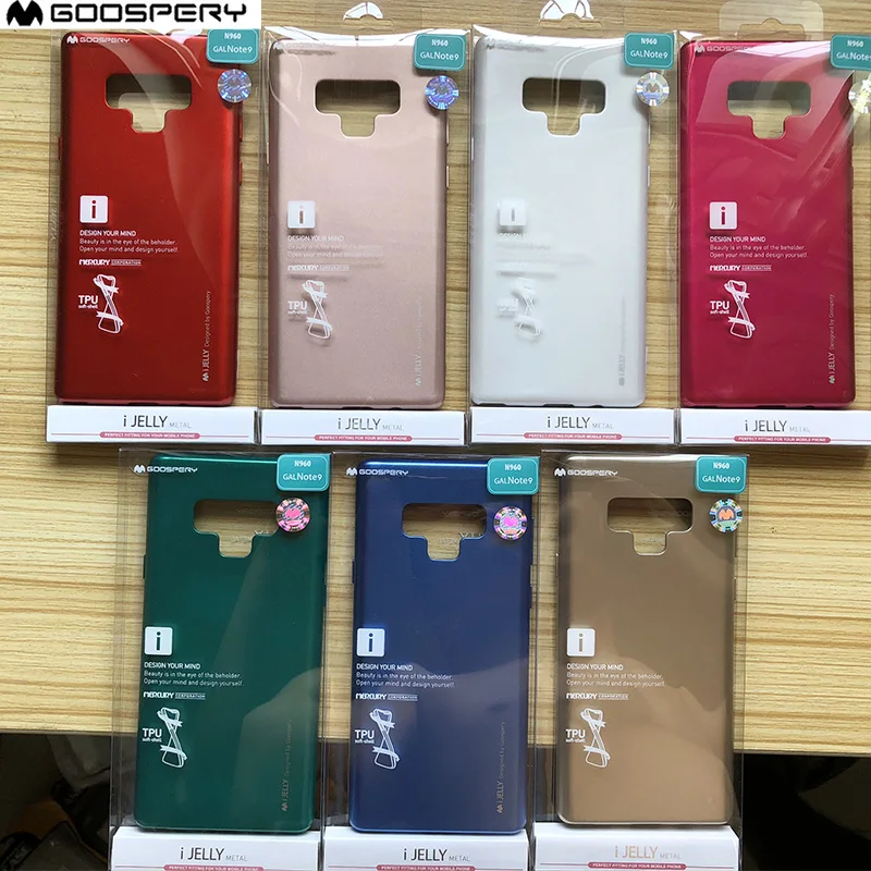 

For Samsung Galaxy Note 9 Cover Mercury Goospery i-Jelly Metallic Finish Slim Bumper Flexible Soft Case