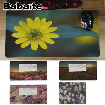 

Babaite Peony Sunflowe Rose Daisy Plants Flower Comfort Mouse Mat Gaming Mousepad Keyboards Mat Rubber Gaming mousepad Desk Mat