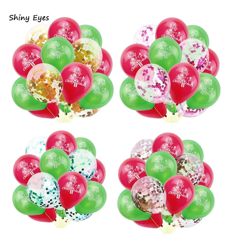 

Shiny Eyes 15pcs Merry Chirstmas Letter Balloons Decorations Happy New Year Wedding Festival Ballon Party Supplies