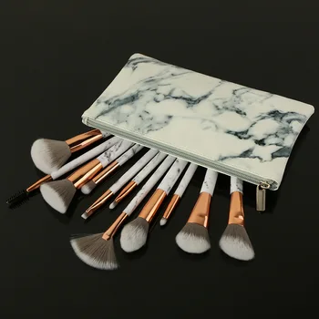 

Professional 2018 Marble makeup brush 11pcs makeup brush set 11 pieces make up brushes Eye Foundation brush 30sets/lot