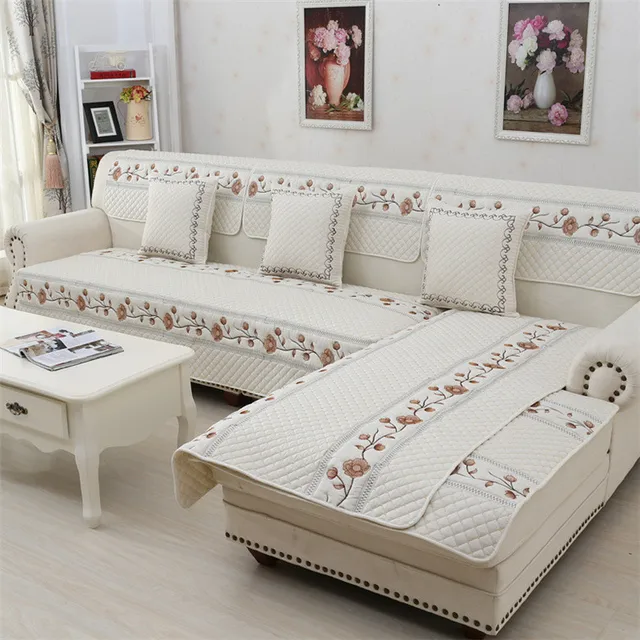 Polyester Corner Sofa Covers Quilt Couch Blankets Antiskid Slipcover