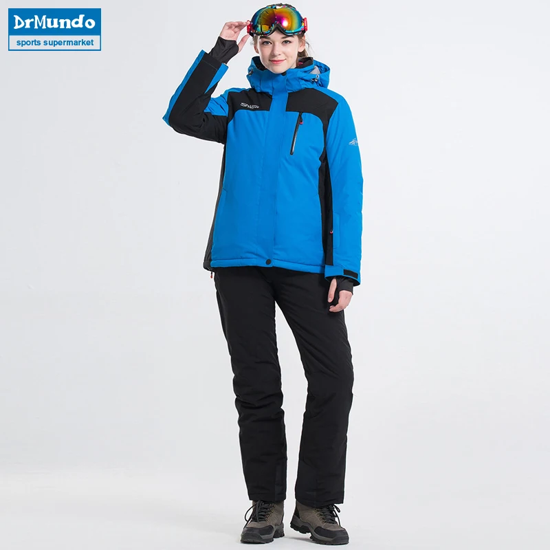 

2018 New Women's Ski Suit Waterproof Windproof Ski Jacket And Pants Thicken Warm Clothing Snowboard Ski Wear Sets Brand