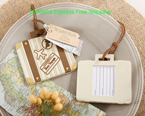 50pcs Lot Wedding Gift For Guests Vintage Suitcase Airplane 50pcs Lot Wedding Gift For Guests Vintage Suitcase Airplane Luggage Tag Favor Travel Themed