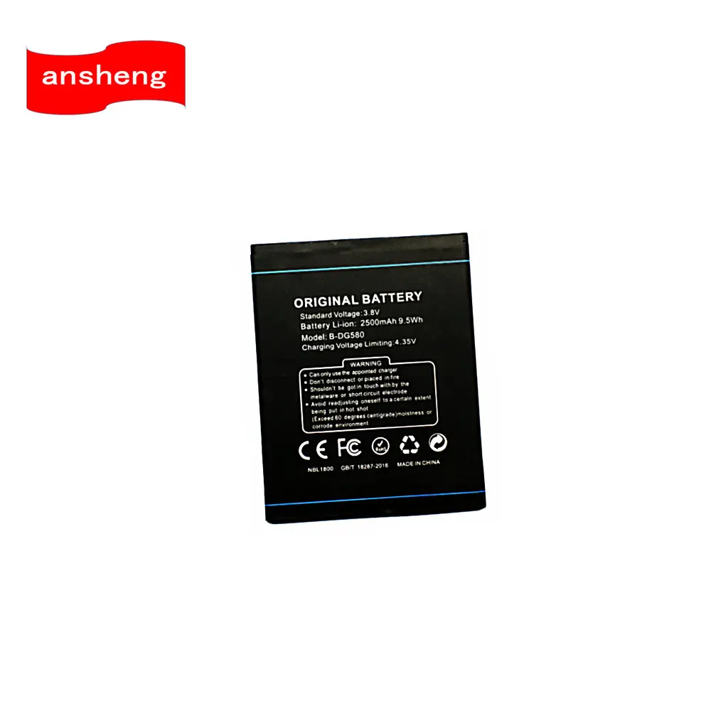 

High Quality 2500mAh B-DG580 DG580 battery for Doogee KISSME DG580 Cell Phone